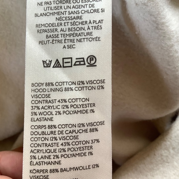 Free People Lutz Fair Isle Oversize Hoodie Bear Combo SZ S - Picture 16 of 16